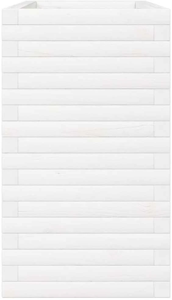 Sodo lovelis, baltas, 90x40x68,5cm, pušies medienos masyvas