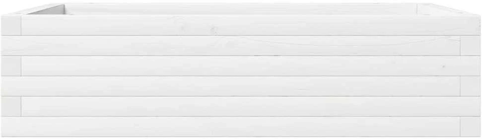 Sodo lovelis, baltas, 90x60x23cm, pušies medienos masyvas