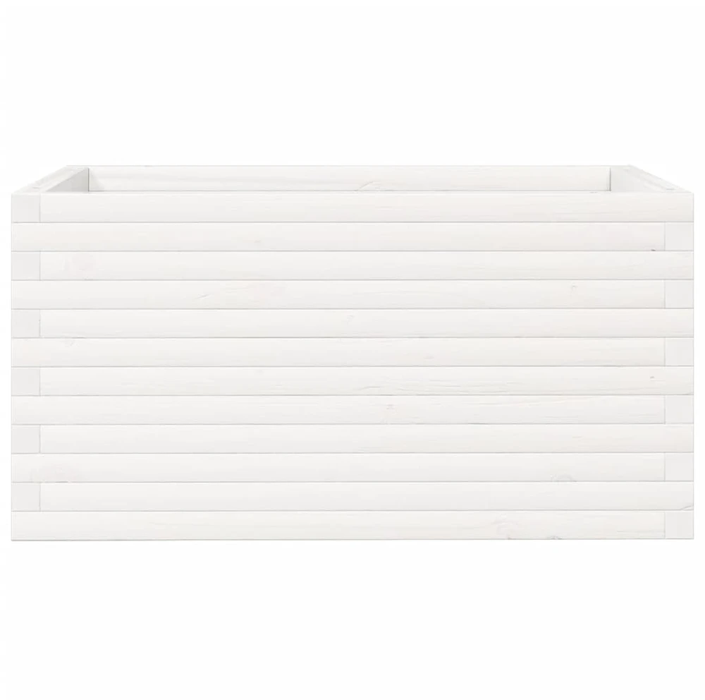 Sodo lovelis, baltas, 90x60x45,5cm, pušies medienos masyvas