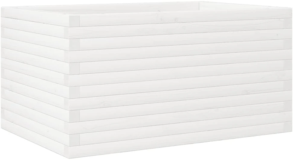 Sodo lovelis, baltas, 90x60x46cm, pušies medienos masyvas