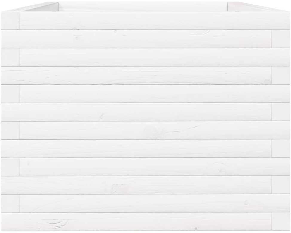 Sodo lovelis, baltas, 90x60x49,5cm, pušies medienos masyvas