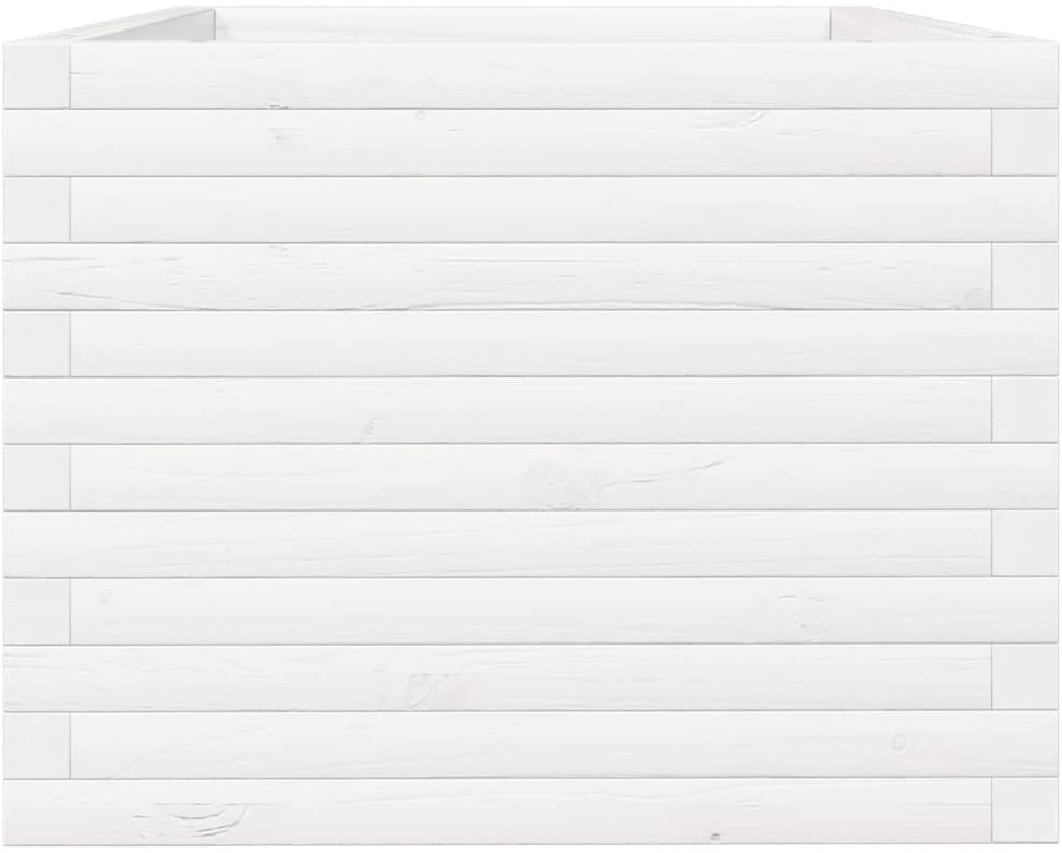 Sodo lovelis, baltas, 90x60x49,5cm, pušies medienos masyvas