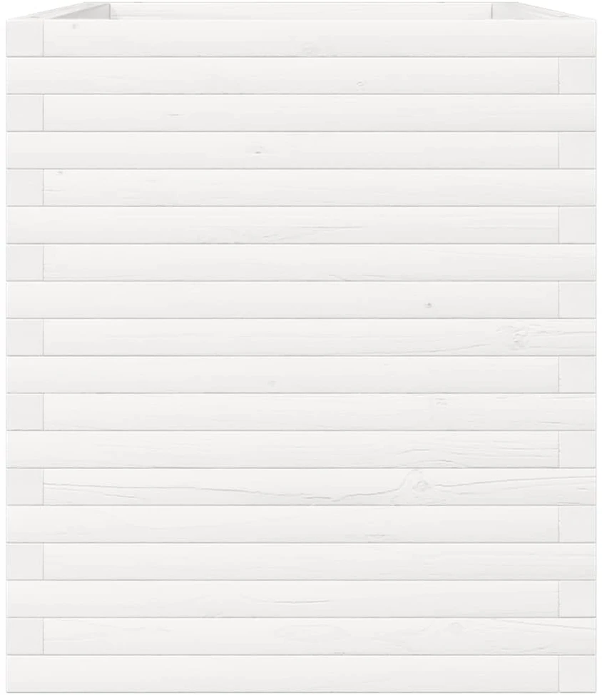 Sodo lovelis, baltas, 90x60x68,5cm, pušies medienos masyvas