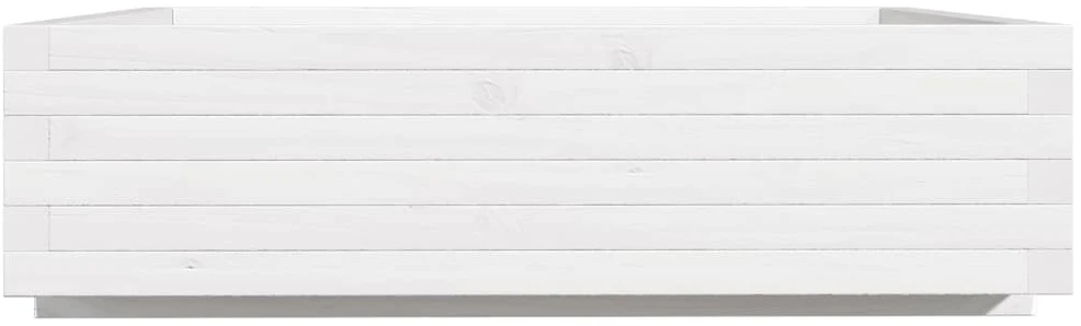 Sodo lovelis, baltas, 90x90x26,5cm, pušies medienos masyvas