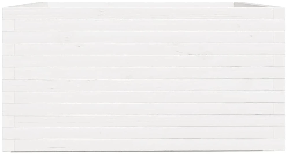 Sodo lovelis, baltas, 90x90x49,5cm, pušies medienos masyvas