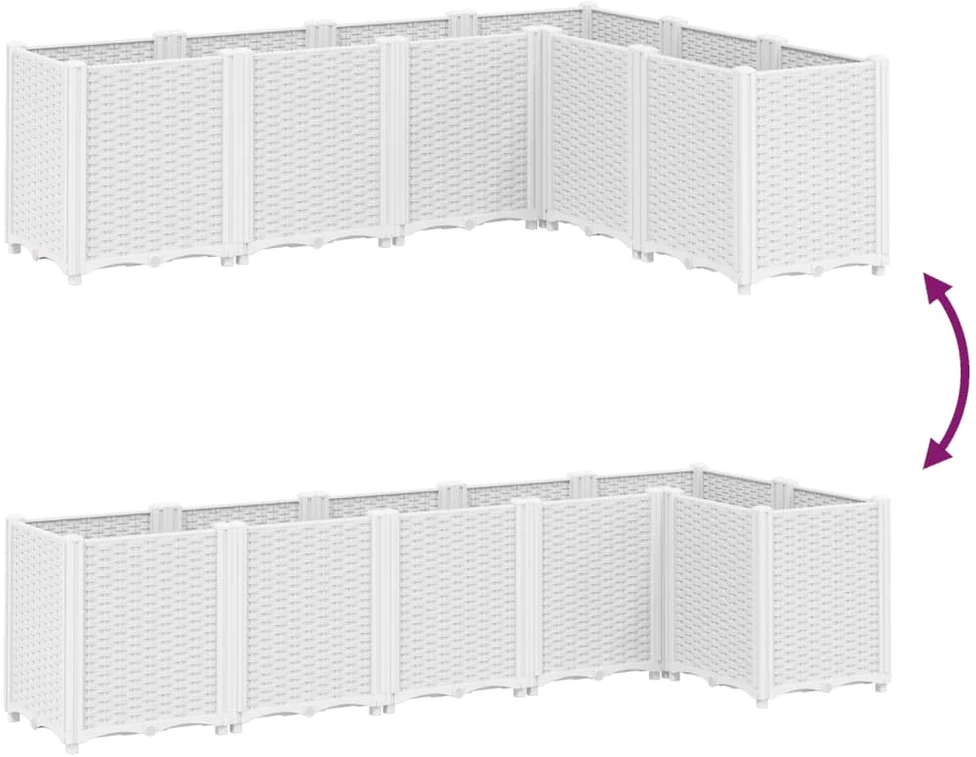 Sodo lovelis, baltos spalvos, 160x120x53cm, PP