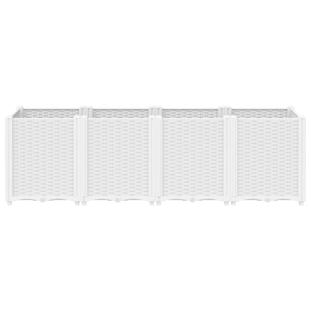 Sodo lovelis, baltos spalvos, 160x40x53cm, PP
