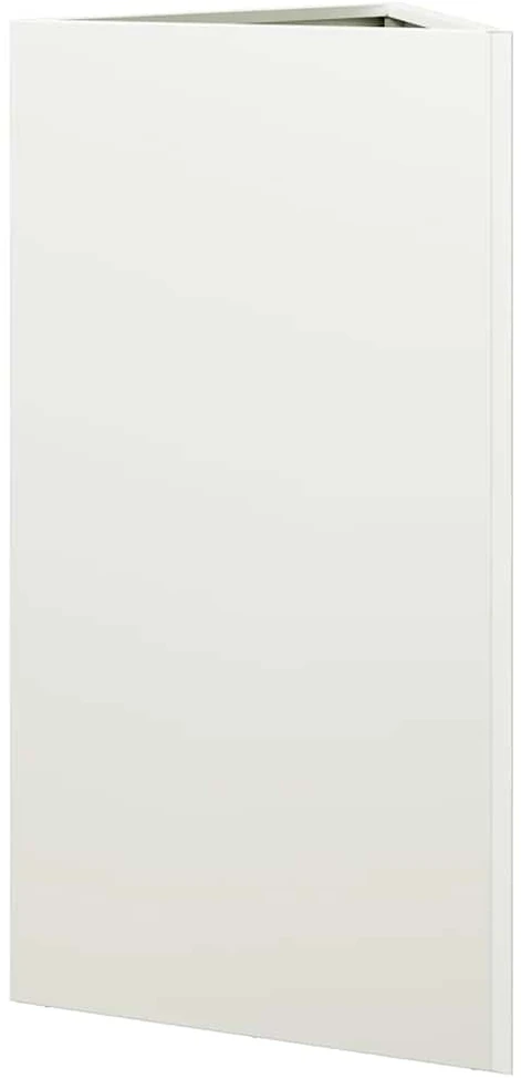 Sodo lovelis, baltos spalvos, 40x34,5x75cm, plienas, trikampis