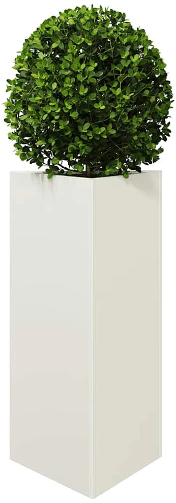 Sodo lovelis, baltos spalvos, 40x34,5x75cm, plienas, trikampis