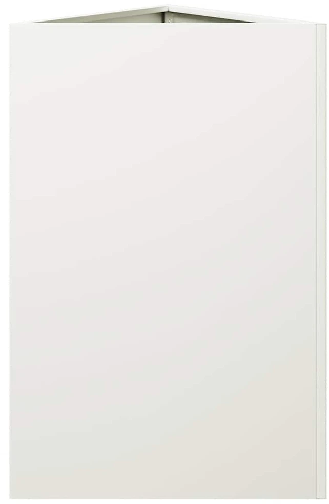 Sodo lovelis, baltos spalvos, 50x43x75cm, plienas, trikampis