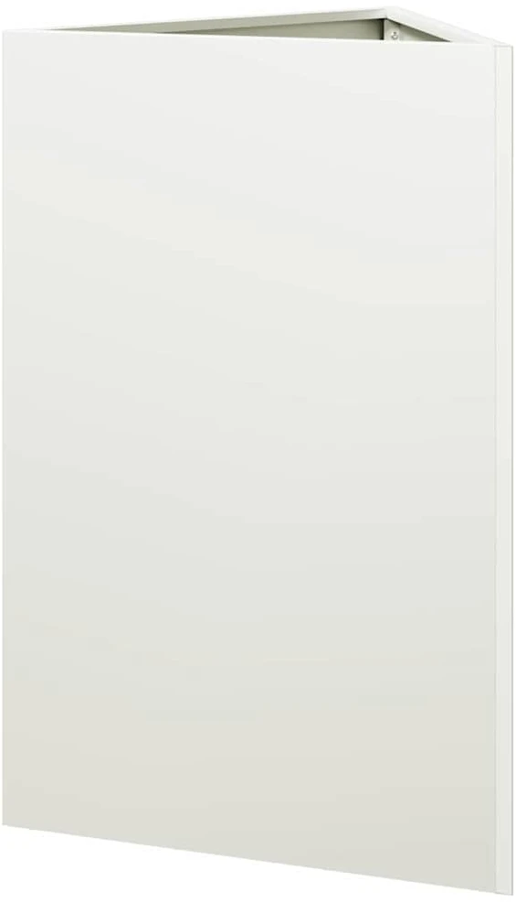 Sodo lovelis, baltos spalvos, 50x43x75cm, plienas, trikampis