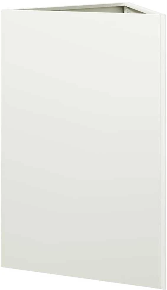 Sodo lovelis, baltos spalvos, 50x43x75cm, plienas, trikampis