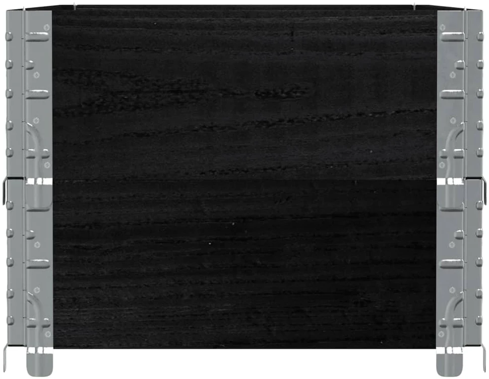Sodo lovelis, juodas, 100x50cm, pušies medienos masyvas
