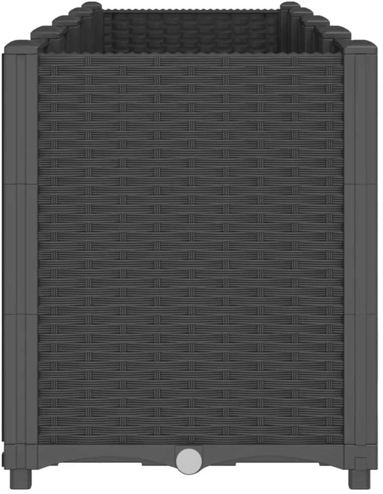 Sodo lovelis, juodos spalvos, 160x40x53cm, PP