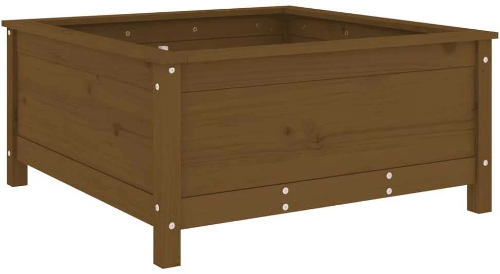 Sodo lovelis, medaus rudas, 82,5x82,5x39cm, pušies masyvas