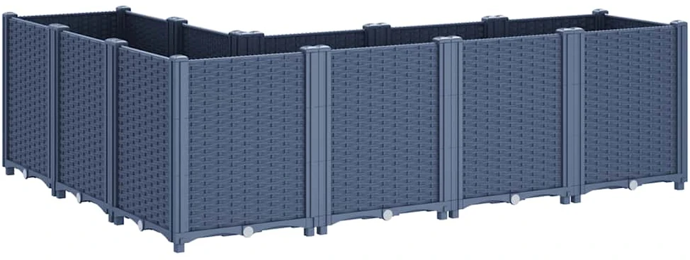 Sodo lovelis, pilkos spalvos, 160x120x53cm, PP
