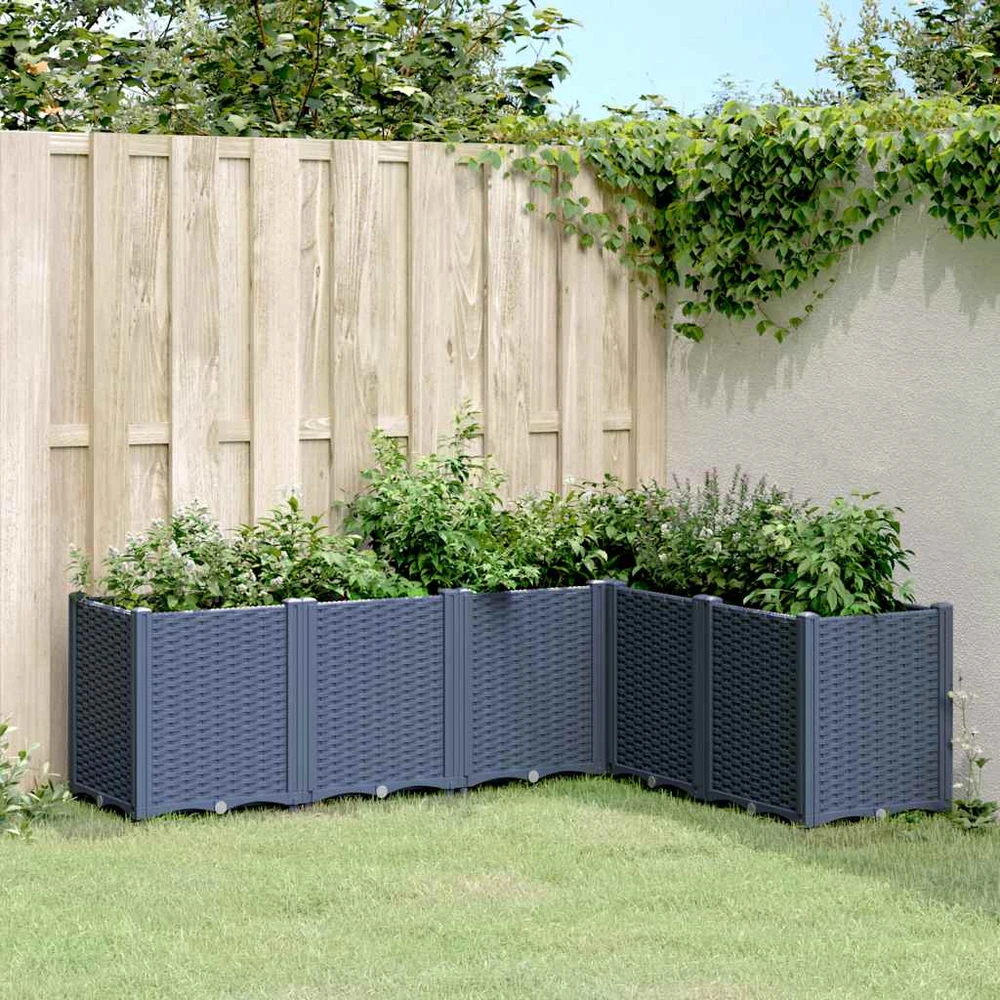 Sodo lovelis, pilkos spalvos, 160x120x53cm, PP