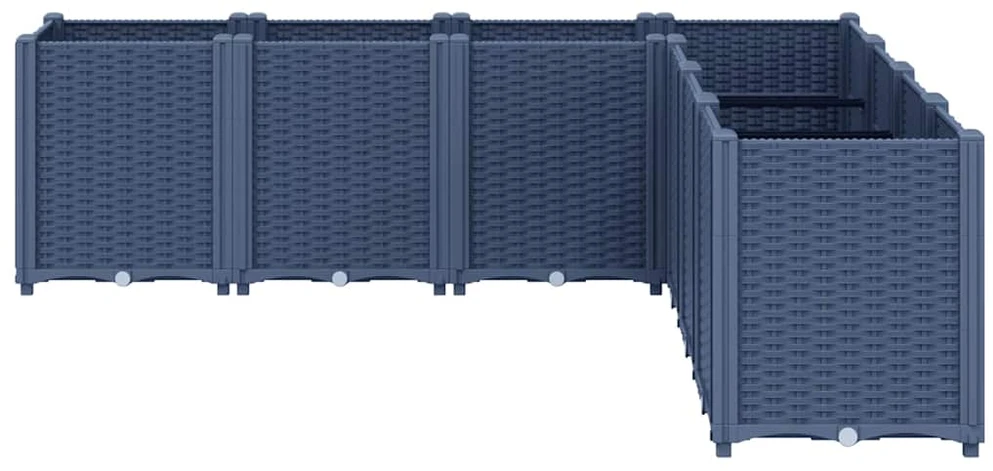 Sodo lovelis, pilkos spalvos, 160x160x53cm, PP