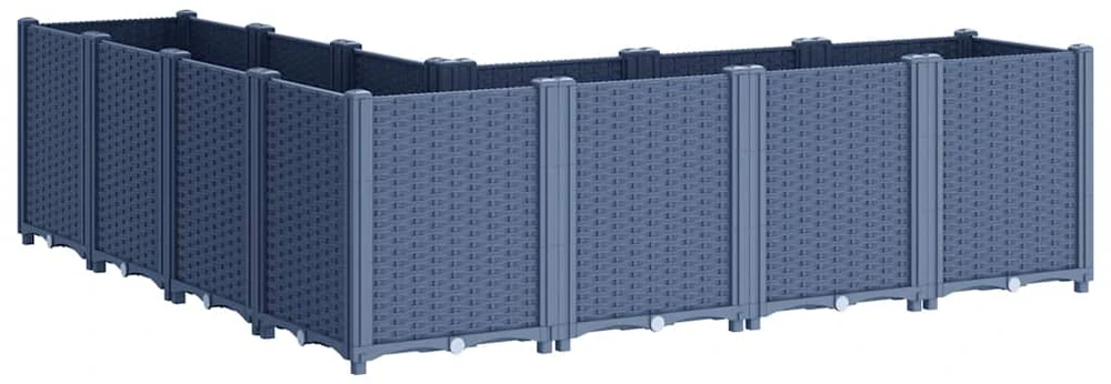Sodo lovelis, pilkos spalvos, 160x160x53cm, PP