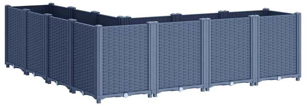 Sodo lovelis, pilkos spalvos, 160x160x53cm, PP