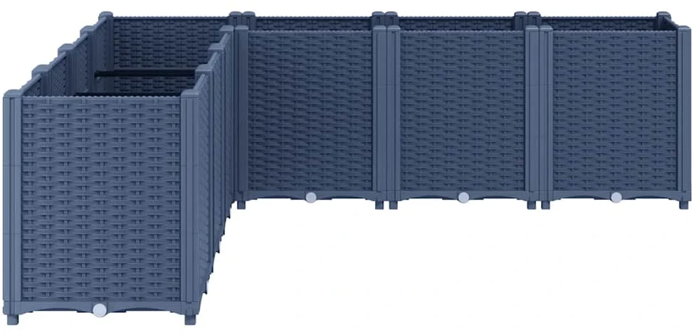 Sodo lovelis, pilkos spalvos, 160x160x53cm, PP