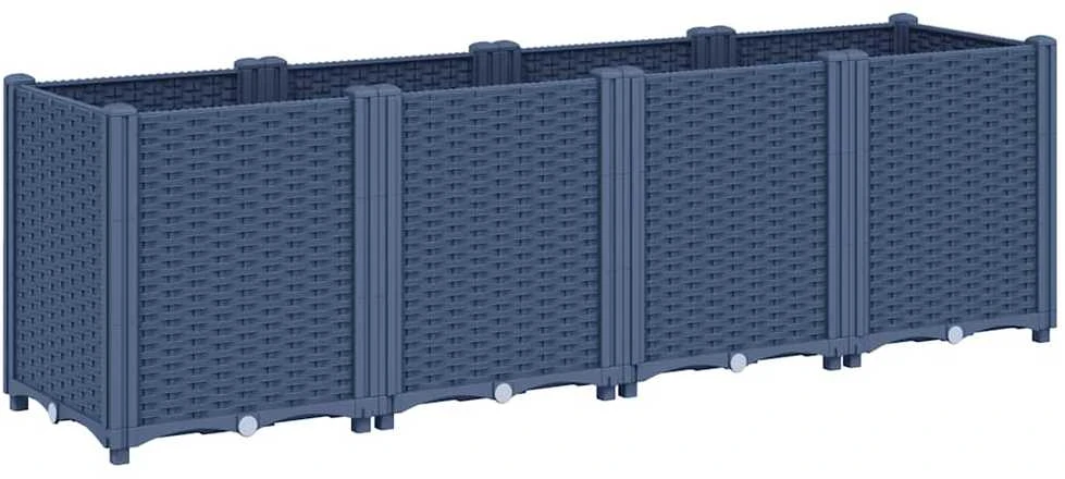 Sodo lovelis, pilkos spalvos, 160x40x53cm, PP