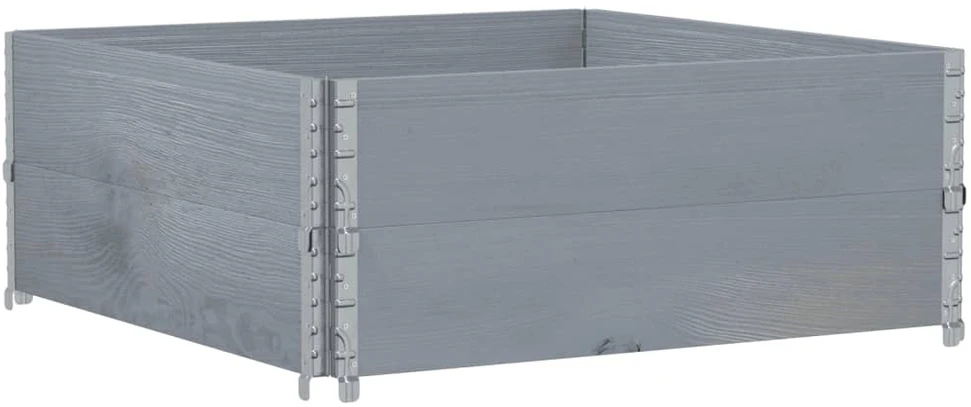 Sodo lovelis, pilkas, 100x100cm, pušies medienos masyvas