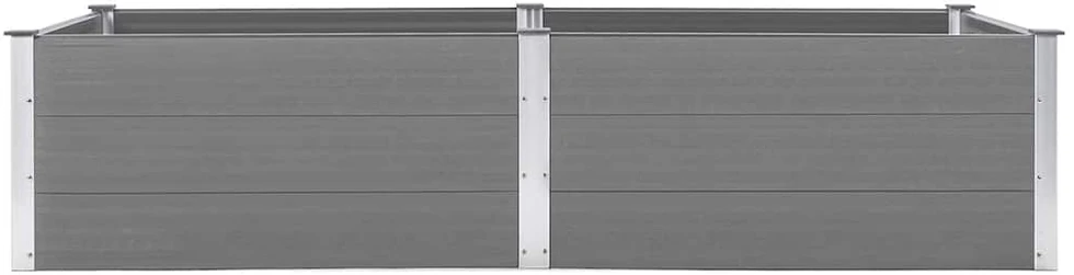 Sodo lovelis, pilkas, 250x100x54cm, WPC, aukštas