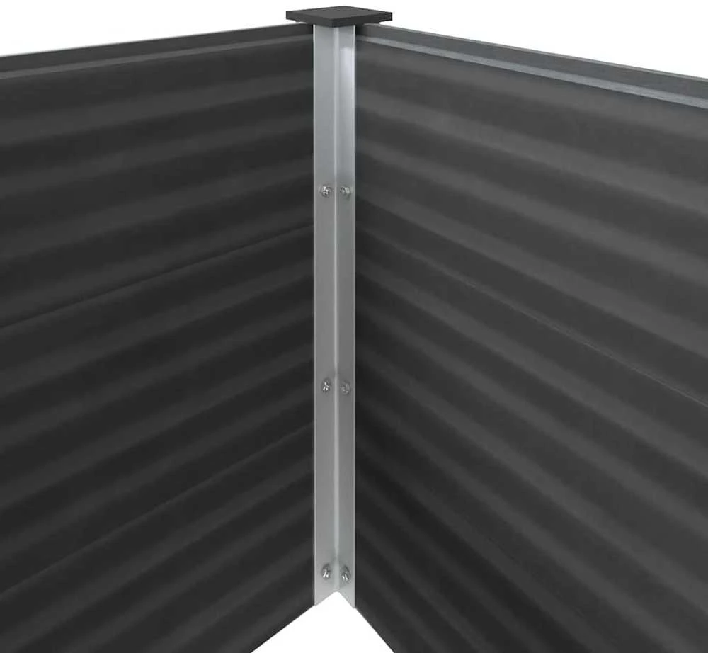 Sodo lovelis, pilkas, 250x50x91cm, WPC, aukštas