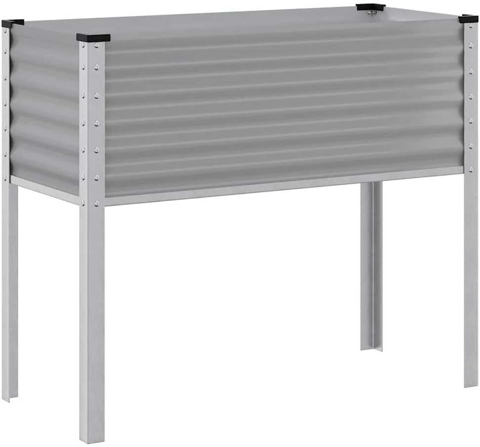 Sodo lovelis, pilkos spalvos, 100x41x90cm, plienas
