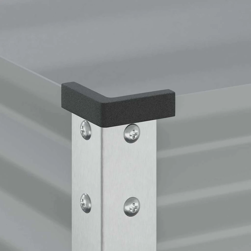 Sodo lovelis, pilkos spalvos, 100x41x90cm, plienas