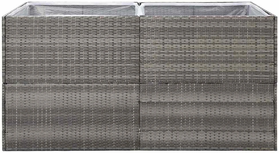 Sodo lovelis, pilkos spalvos, 157x80x80cm, poliratanas