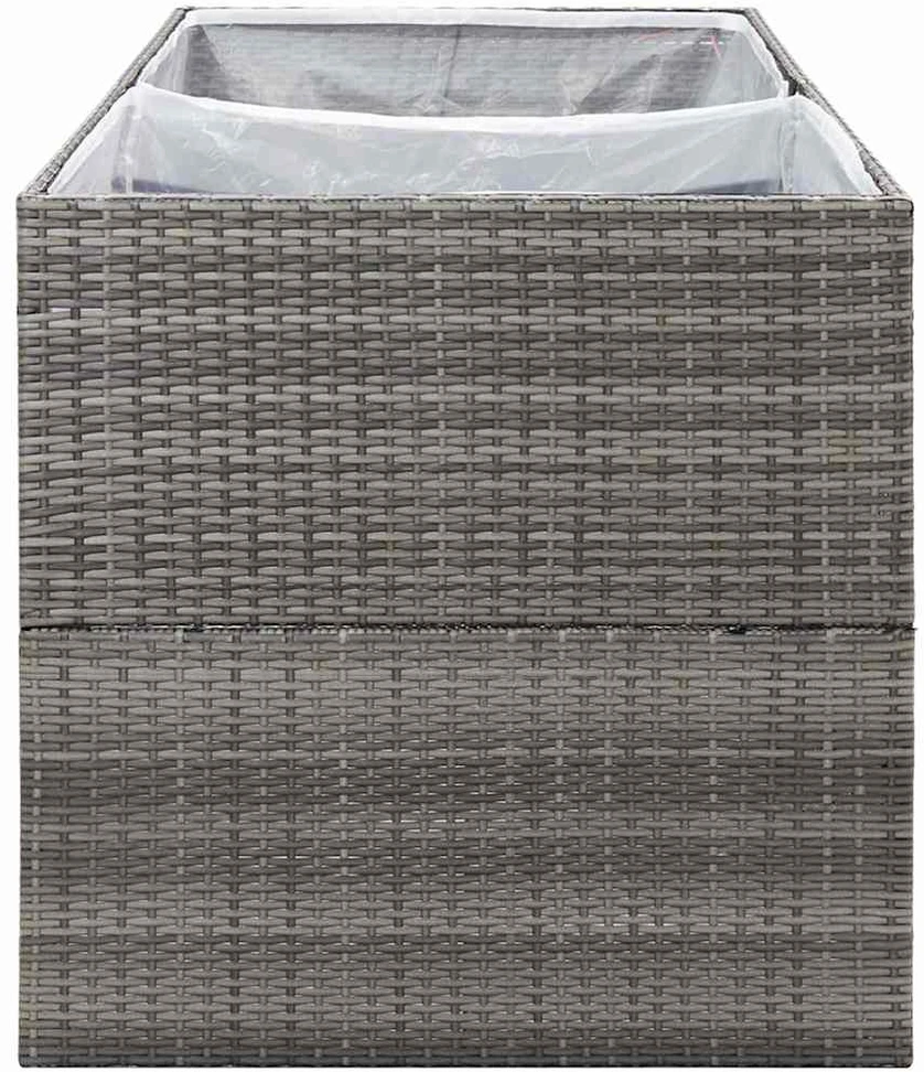 Sodo lovelis, pilkos spalvos, 157x80x80cm, poliratanas