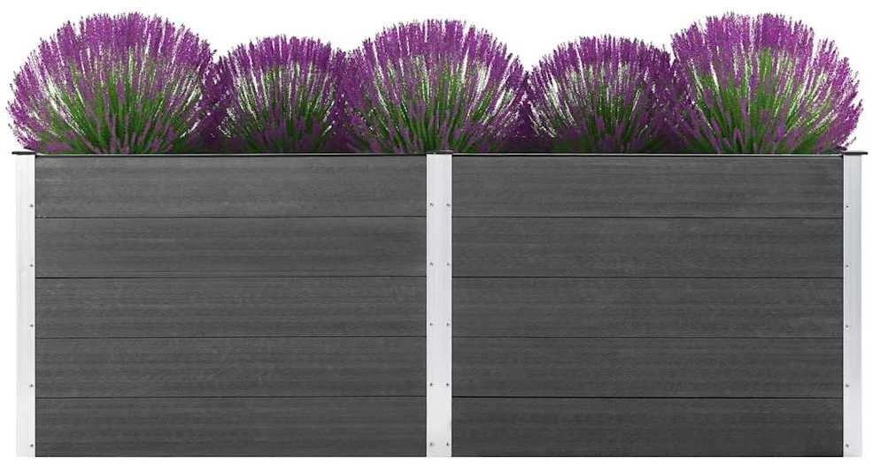 Sodo lovelis, pilkos spalvos, 250x100x91cm, WPC