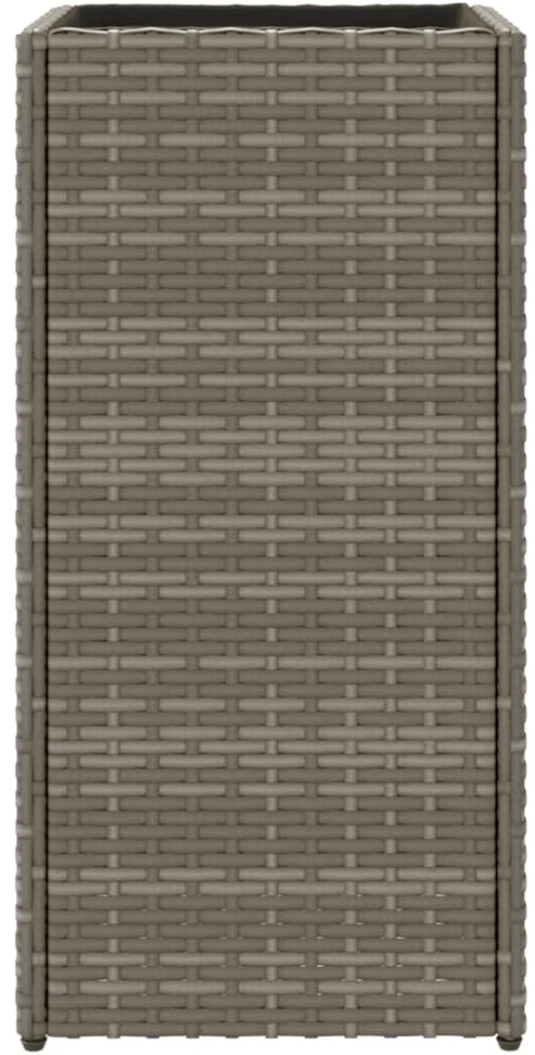 Sodo lovelis, pilkos spalvos, 30x30x60cm, poliratanas