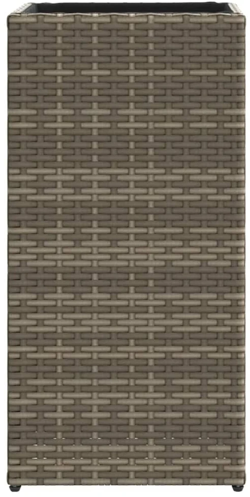 Sodo lovelis, pilkos spalvos, 30x30x60cm, poliratanas