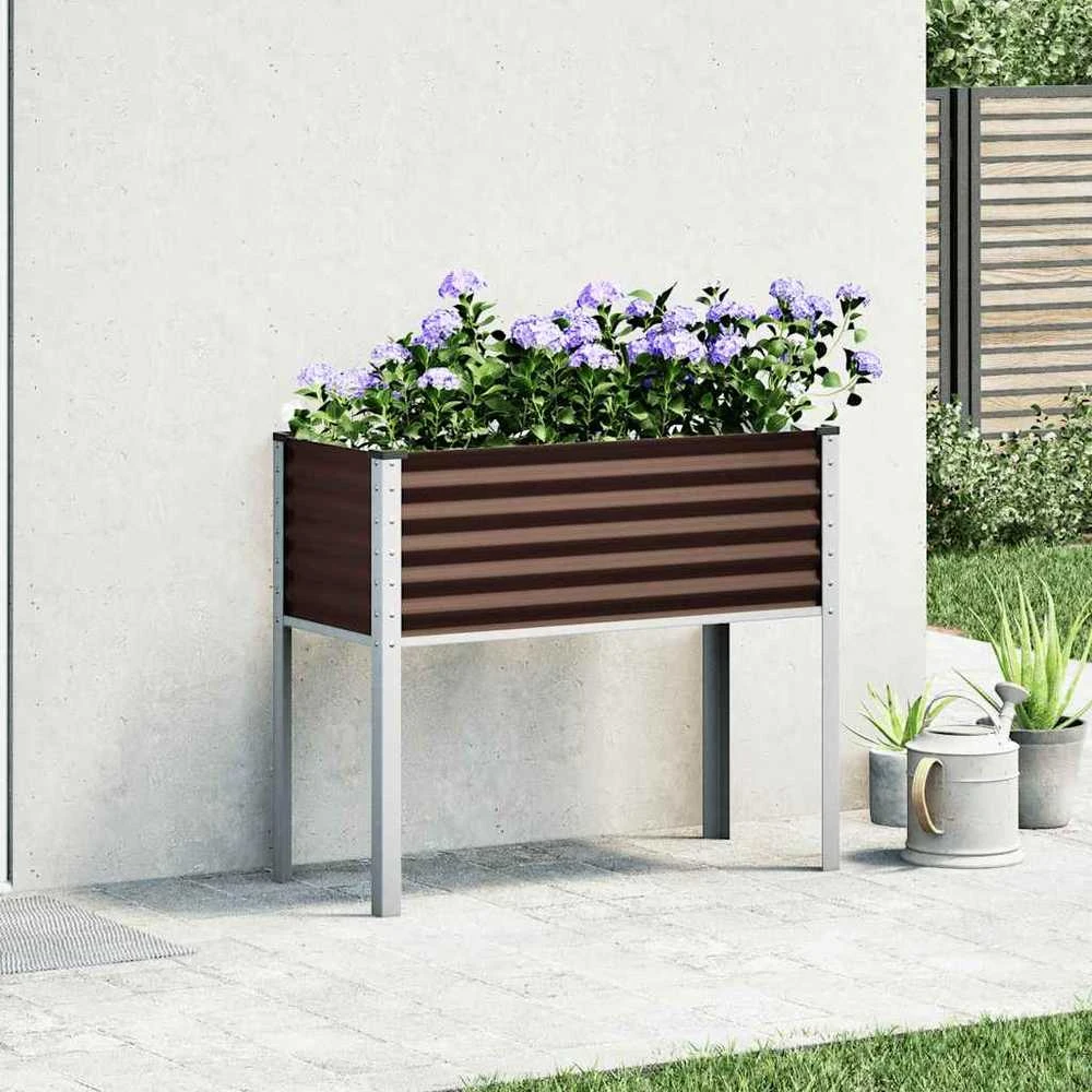 Sodo lovelis, rudas, 100x41x90cm, plienas