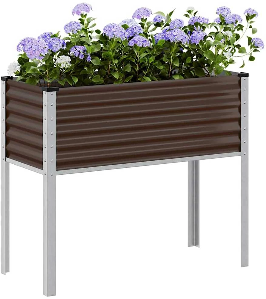 Sodo lovelis, rudas, 100x41x90cm, plienas