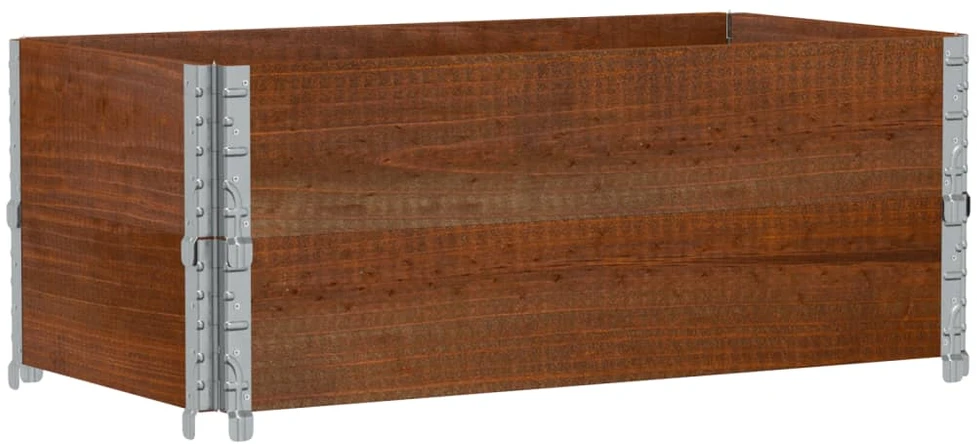 Sodo lovelis, rudas, 100x50cm, pušies medienos masyvas
