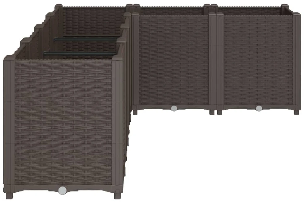 Sodo lovelis, rudos spalvos, 160x120x53cm, PP