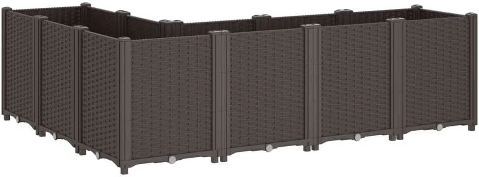 Sodo lovelis, rudos spalvos, 160x120x53cm, PP