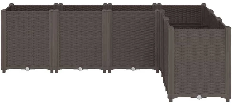 Sodo lovelis, rudos spalvos, 160x120x53cm, PP