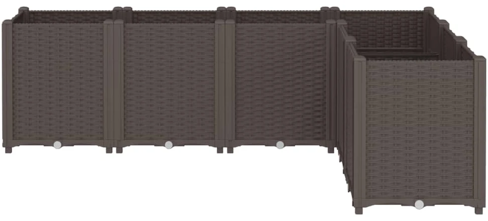 Sodo lovelis, rudos spalvos, 160x120x53cm, PP