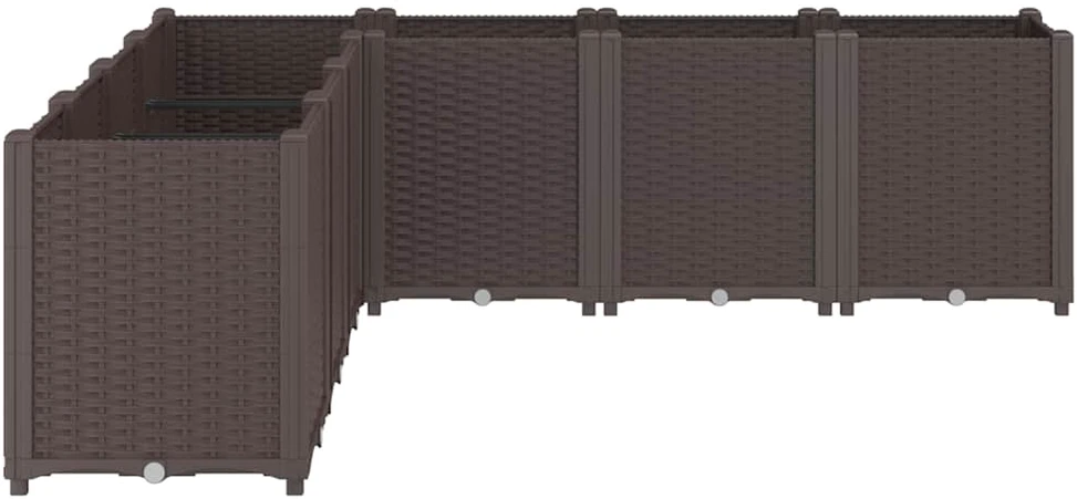 Sodo lovelis, rudos spalvos, 160x160x53cm, PP