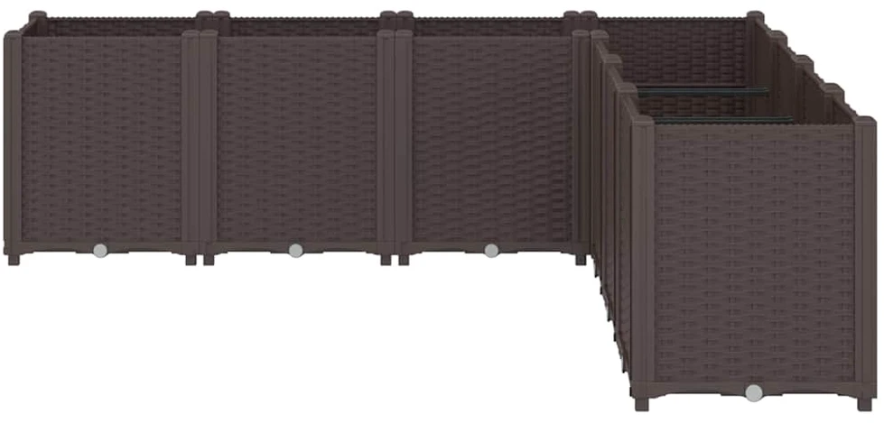 Sodo lovelis, rudos spalvos, 160x160x53cm, PP