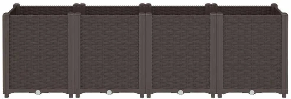 Sodo lovelis, rudos spalvos, 160x40x53cm, PP
