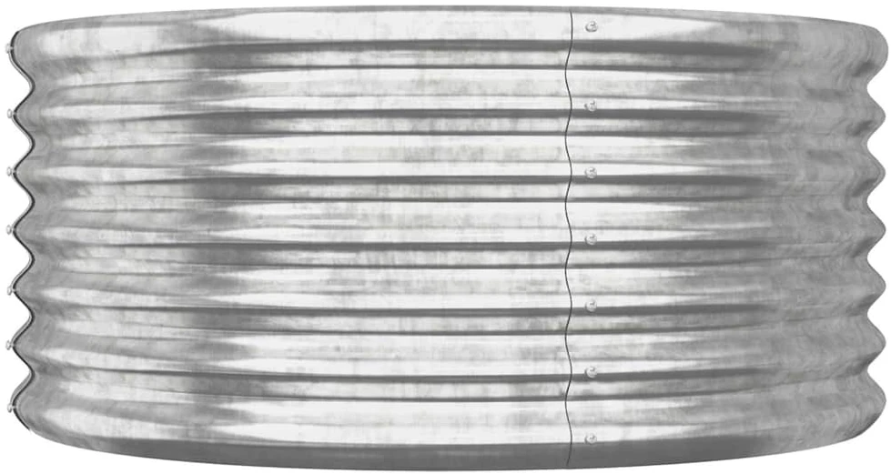 Sodo lovelis, sidabrinis, 80x80x36cm, plienas