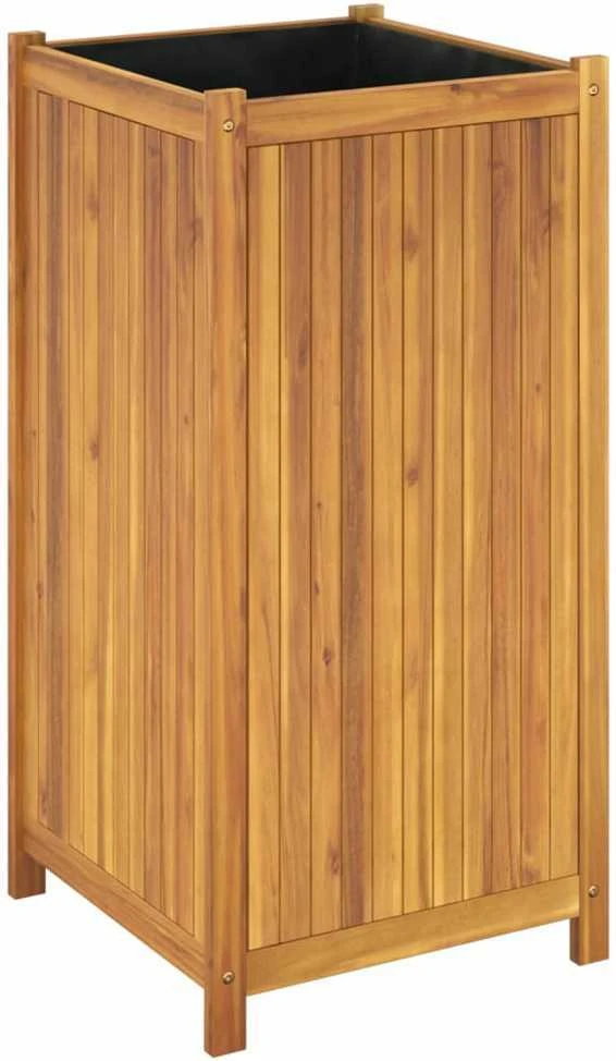 Sodo lovelis su įdėklu, 50x50x100cm, akacijos medienos masyvas