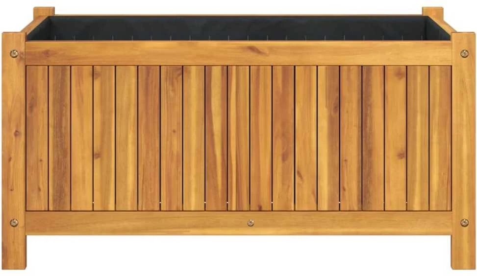 Sodo lovelis su įdėklu, 80x42x40cm, akacijos medienos masyvas