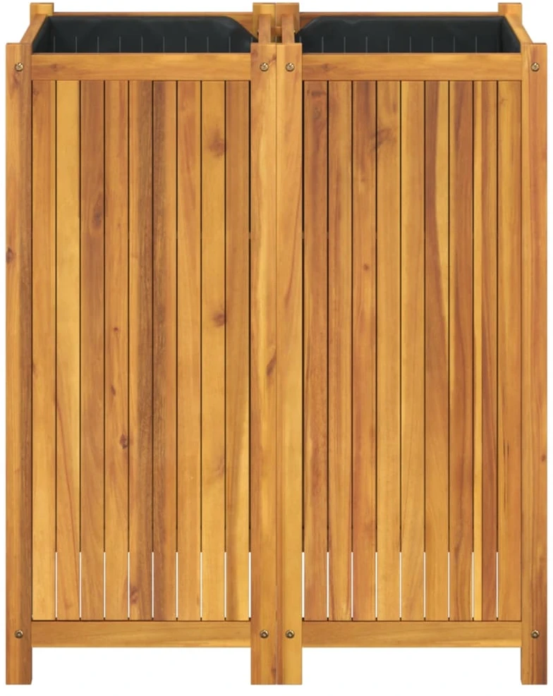 Sodo lovelis su įdėklu, 84x42x100cm, akacijos medienos masyvas